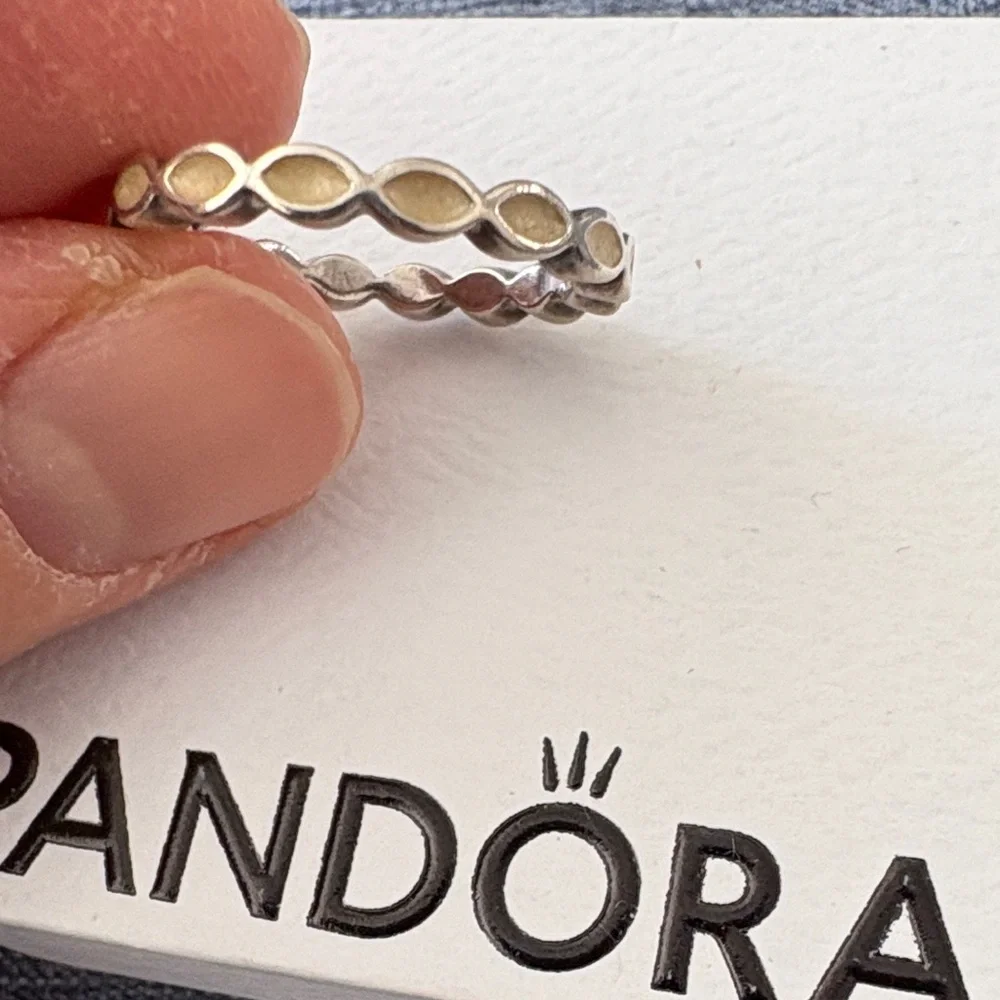 Pandora Light Pink Enamel Ring In Sterling Silver - Picture 2 of 2